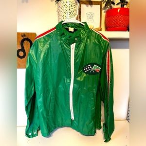 RARE- 1970s Vintage Swingster Dew Crew Nylon Racing Jacket -Large